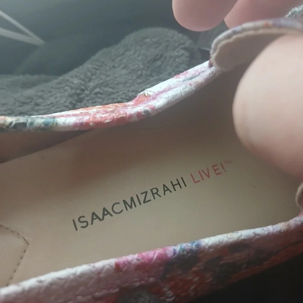 Isaac Mizrahi Live Imangelica Loafers 8.5W Multicolor Floral Leather Flats